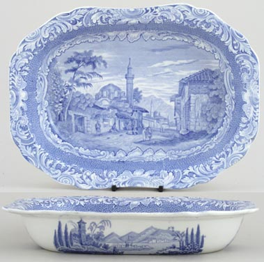 Dish rectangular Patras c1840
